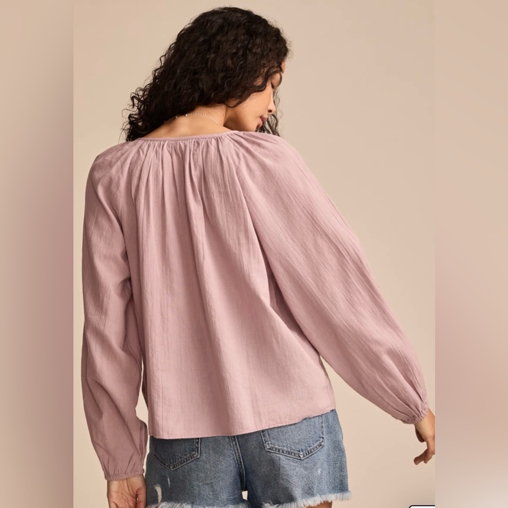 ***SOLD*** NWT Lucky Brand Ruffle Tuxedo Blouse - Picture 5 of 5